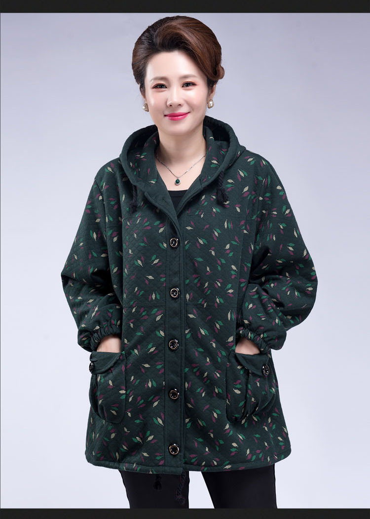 中老年女装风衣胖太太春秋季特大码中老年人加肥胖老太太加大码女200