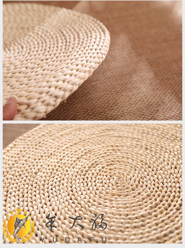 2022新款可狄草垫蒲团坐垫地上草垫子玉米皮编织垫打坐垫蒲草垫子地板