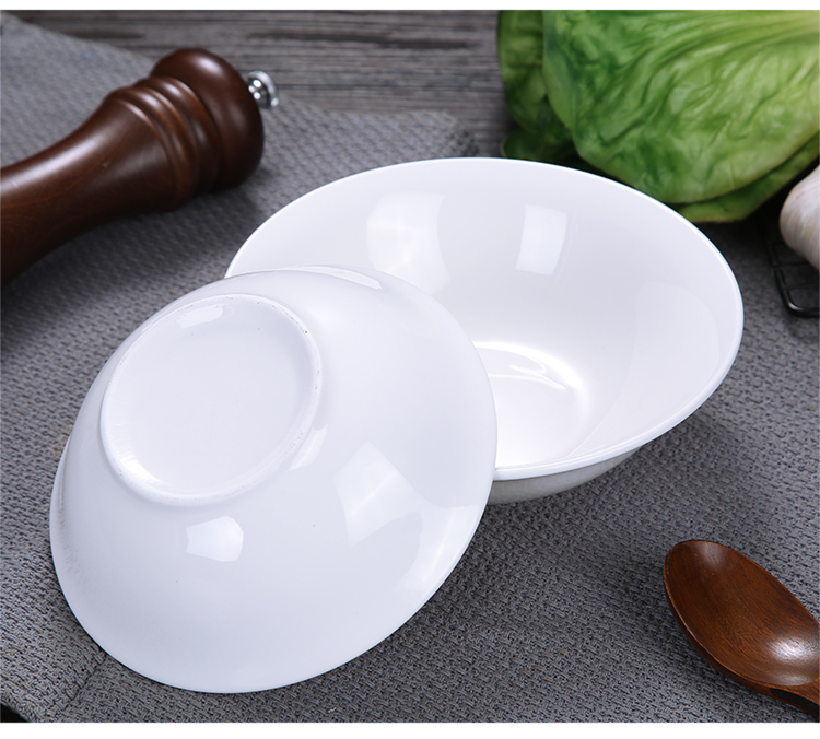 鸡公碗斗笠面碗6/7/8寸斗碗家用陶瓷喇叭碗盛菜碗商用拉面碗饭店鸡公