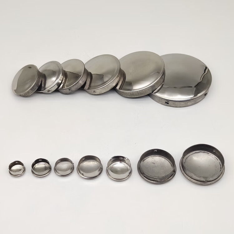 304不锈钢圆管堵头快速封口盖管孔盖内塞堵帽装饰盖封头钻孔塞盖外径