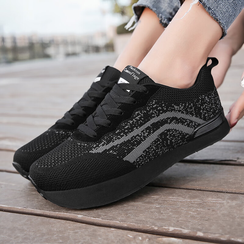 秋冬新款k型负跟鞋女男腰椎矫正鞋前高后低骨盆前倾扁平倒走鞋黑色