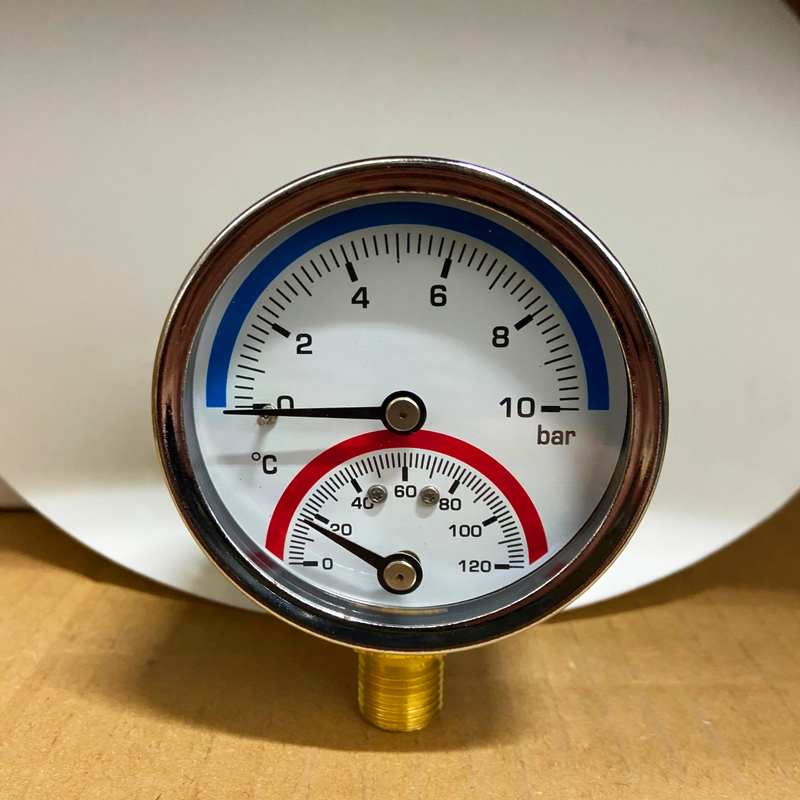 地暖压力表水压表温度压力一体表分水器压力小型温度表压力表 压力表