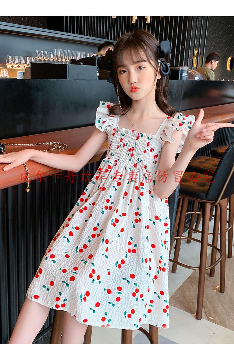 中大童岁小孩子夏天穿的小裙子洋气裙子小女孩夏天公主裙黑色110