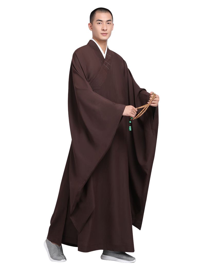 海青居士服男尚远麻纱透气夏法会佛教僧服男女海清黑色标准袖35