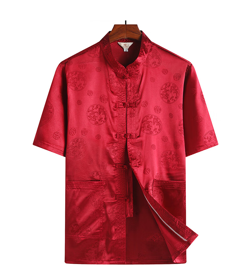 唐装男中老年老人衣服男爷爷夏装短袖套装夏季中国风夏天半袖爸爸