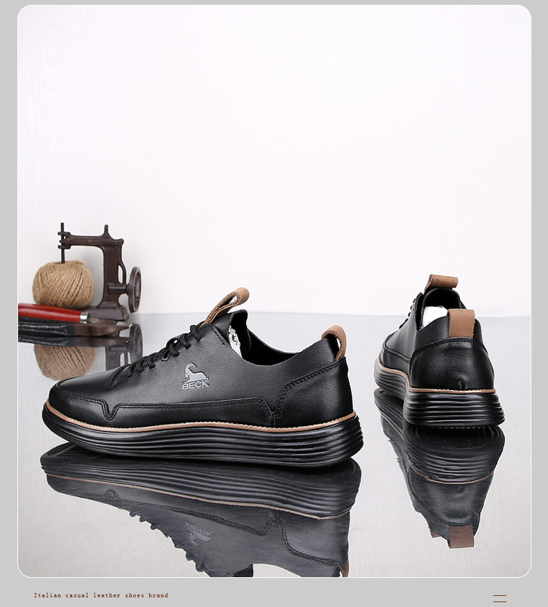 意大利公羊男鞋时尚简约都市男士休闲鞋户外运动跑步鞋男青年板鞋百搭