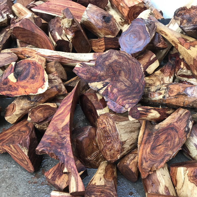 柒畔 天然海南黄花梨木料 边角料佛珠手串原料海黄油梨红木diy原木