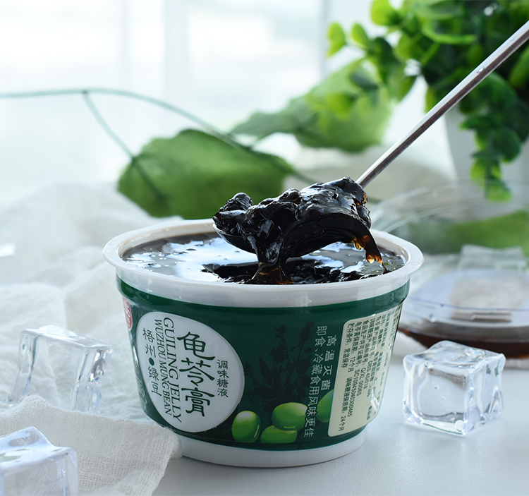 龟苓膏广西梧州特产龟苓膏多口味绿豆红豆冰糖菊花金银花原味龟林膏小