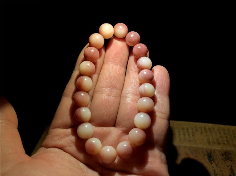 捷凤 天然驼骨手串 圆珠手链 顺纹驼骨蝌蚪纹满血佛珠念珠文玩男女