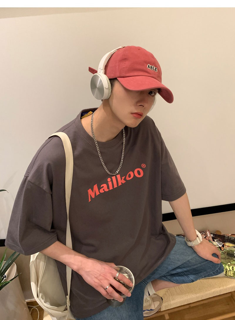 胖胖到家短袖t恤男宽松潮流五分半袖港风衣服男装夏季潮牌青少年学生