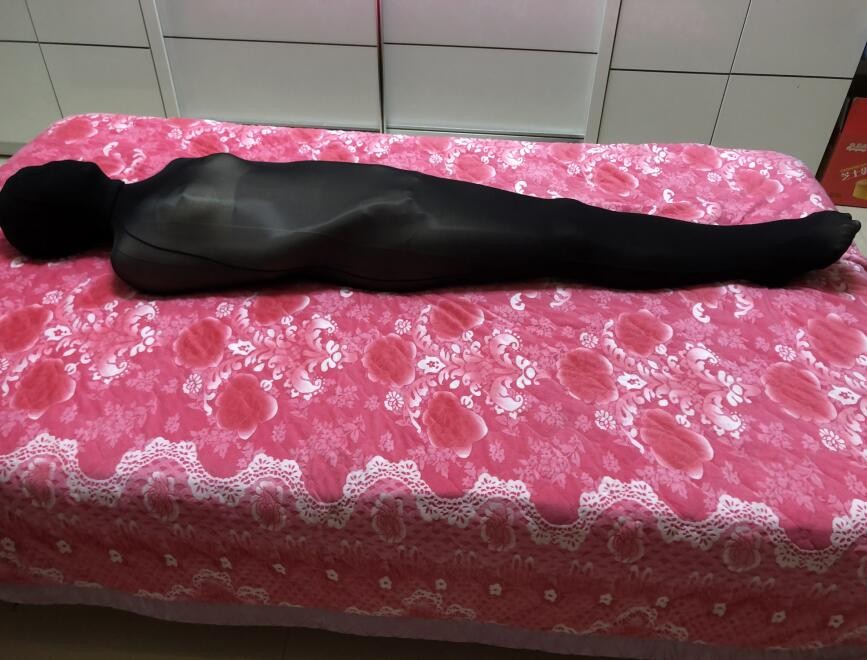 全身束缚油亮连身连体丝袜全包木乃伊白色912油光紧丝袜睡袋大码紧身