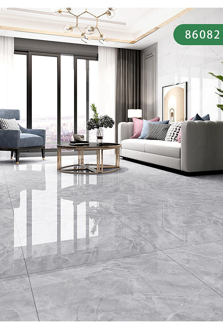 飞客达客厅通体大理石瓷砖地砖800x800大厅卧室灰色全瓷防滑地板砖