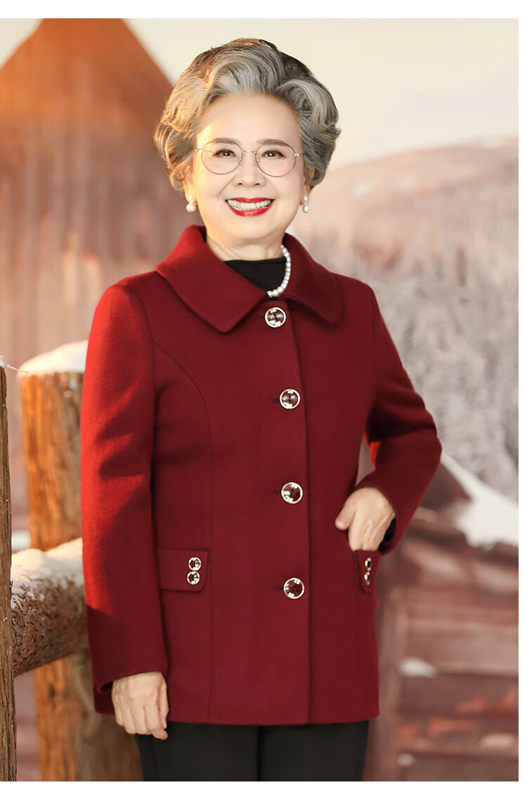 麦子熟了福太太中老年女装老年人秋装女奶奶婆婆外套岁岁老人衣服衬衫