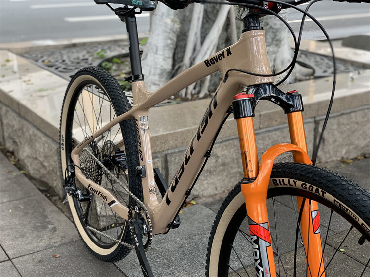 5寸fastfish碳纤维12速爬坡版山地车气叉油刹轻量自行车 蓝图12速140