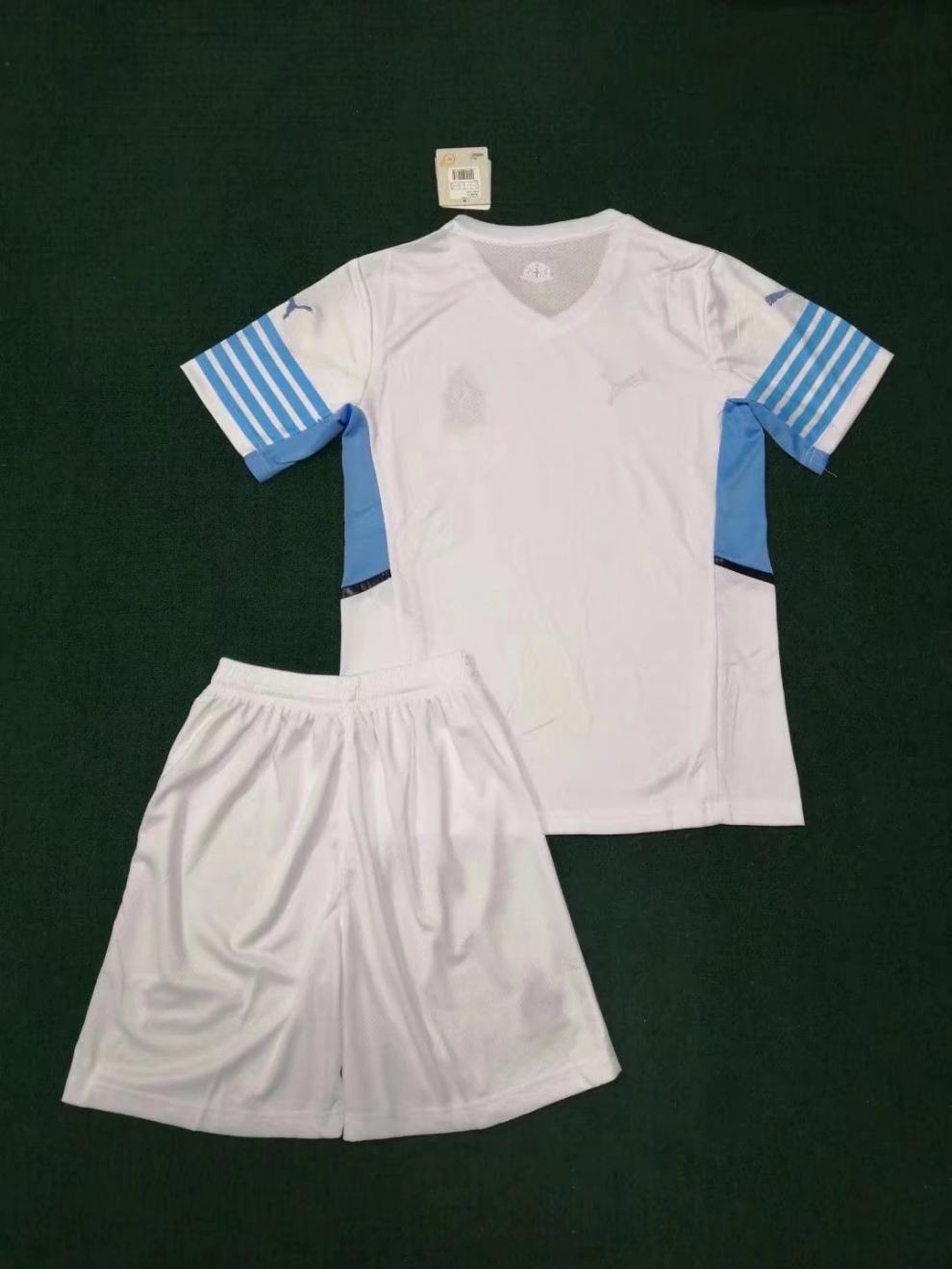 滕讯体育欧冠泰版新款2122马赛主场白色球衣10号帕耶26号托球服冷门