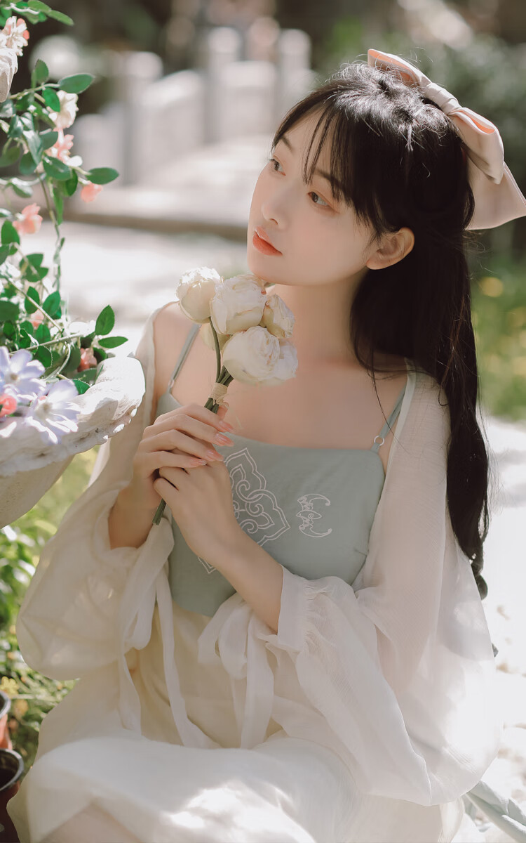 亦歆改良汉服元素吊带连衣裙女装夏季2022新款森系仙女裙子套装长裙