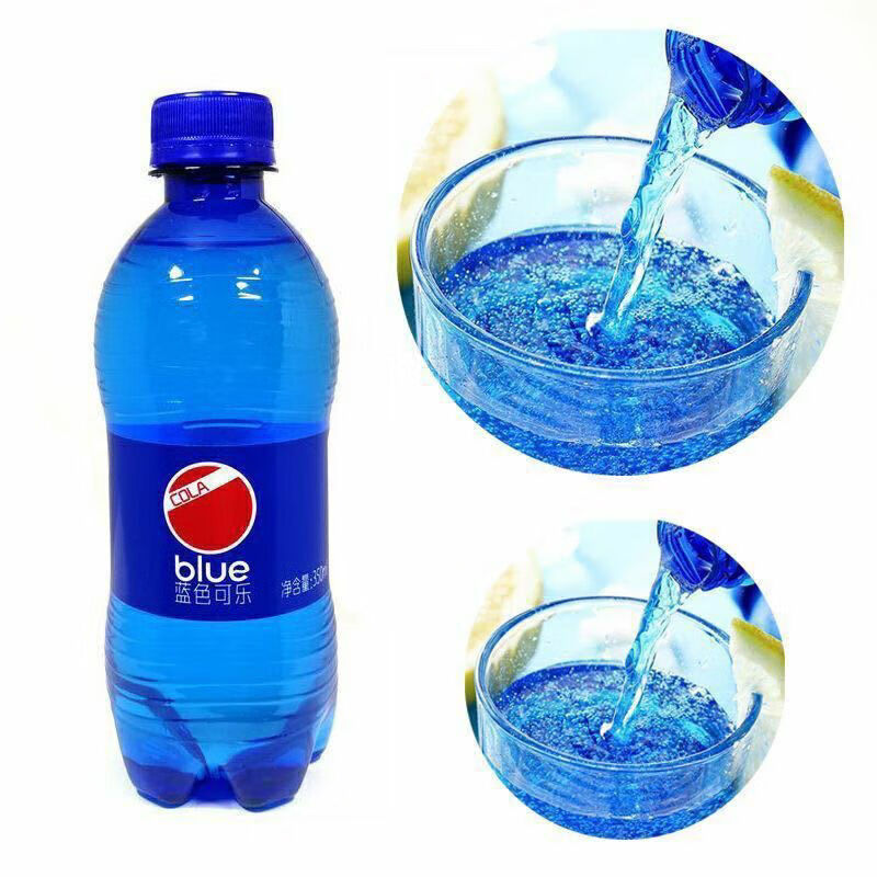 巴厘岛400ml20瓶整箱网红碳酸饮料蓝岸蓝色可乐白色黑色粉色零卡蓝色