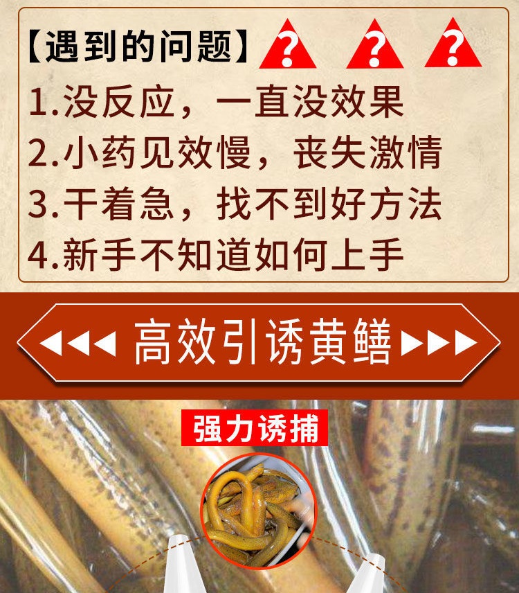 腥味开口剂 黄鳝饵小药鳝鱼诱食剂黄蟮诱饵料腥味捕鳝鱼灵开口药钓