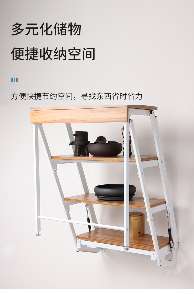 定制壁挂式墙折叠餐桌多功能小户型家用伸缩书桌简易隐形桌挂墙置物架