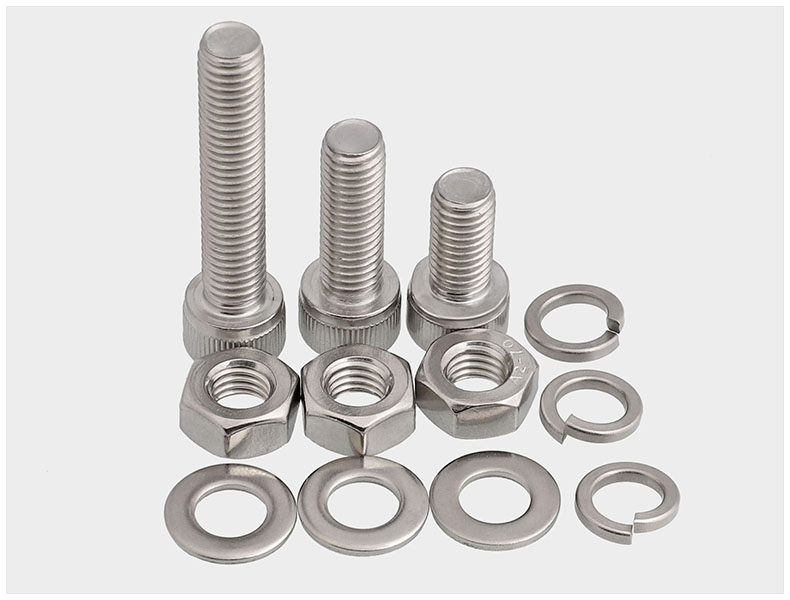 304不锈钢内六角螺丝螺母套装螺栓螺杆平垫弹垫大全m5m6mmm61850套