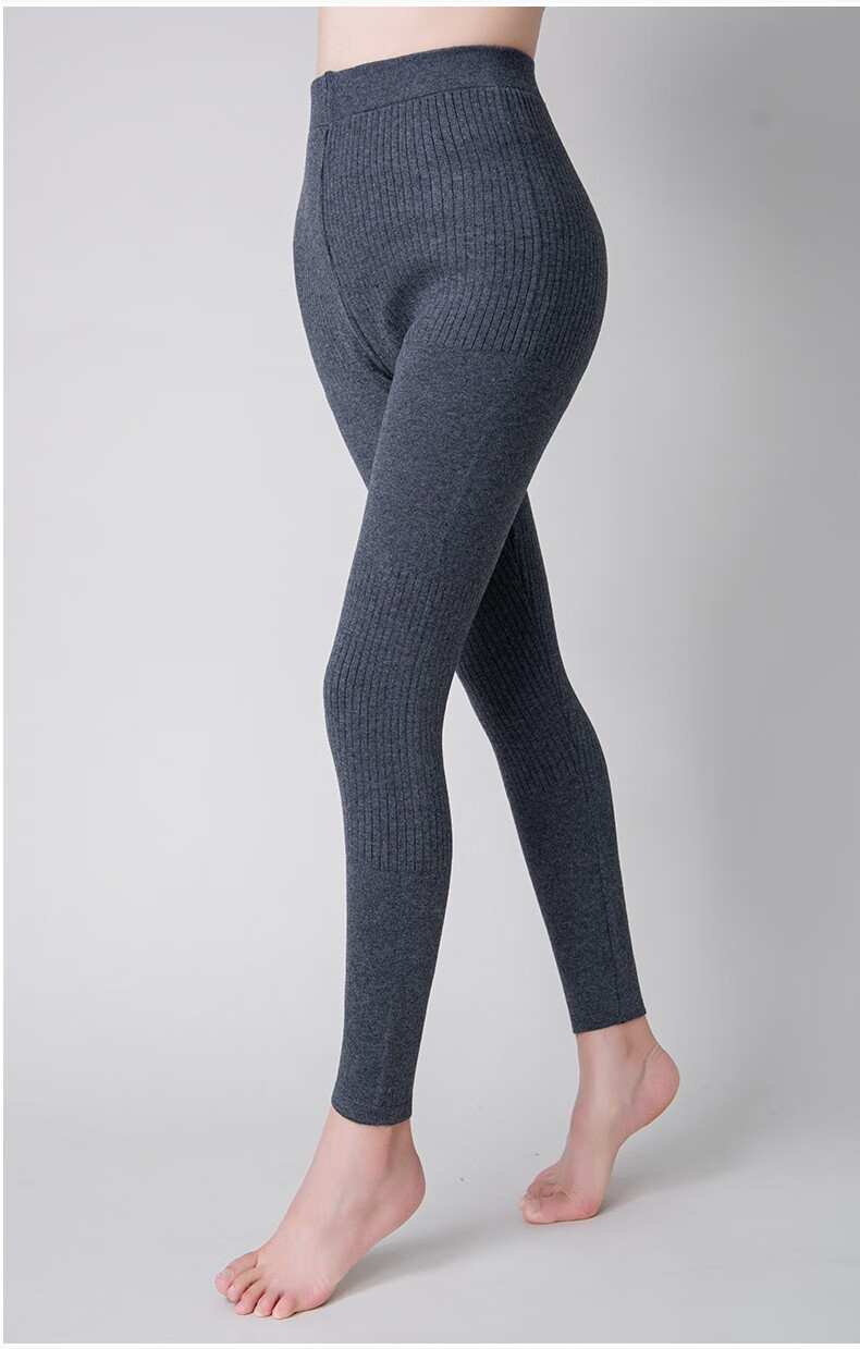 袋鼠贴身中厚羊绒裤男女保暖裤男士羊毛裤秋裤修身高腰绒裤k驼色男m