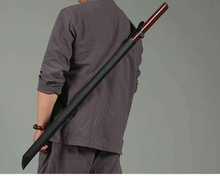 棍实木质刀剑榉木红铁木刀剑道训练习动漫cos素振红色60以下75cm