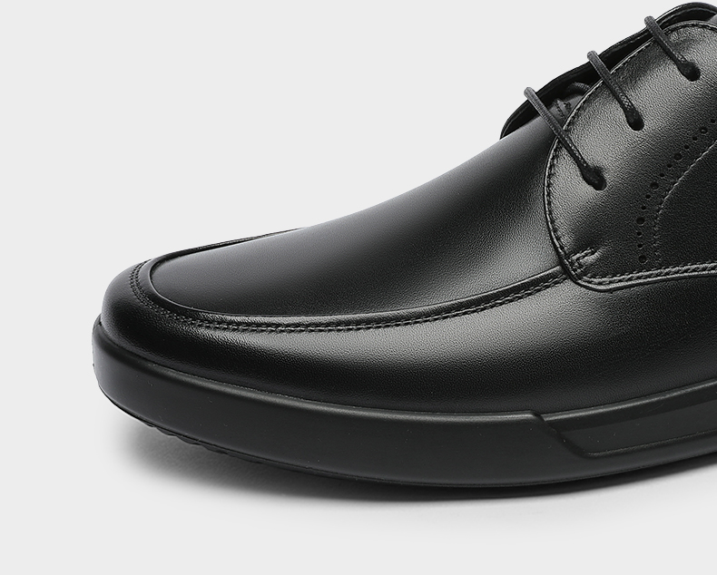 金利来皮鞋男鞋都市商务皮鞋新郎婚鞋英伦典雅牛皮鞋德比鞋 黑色 38