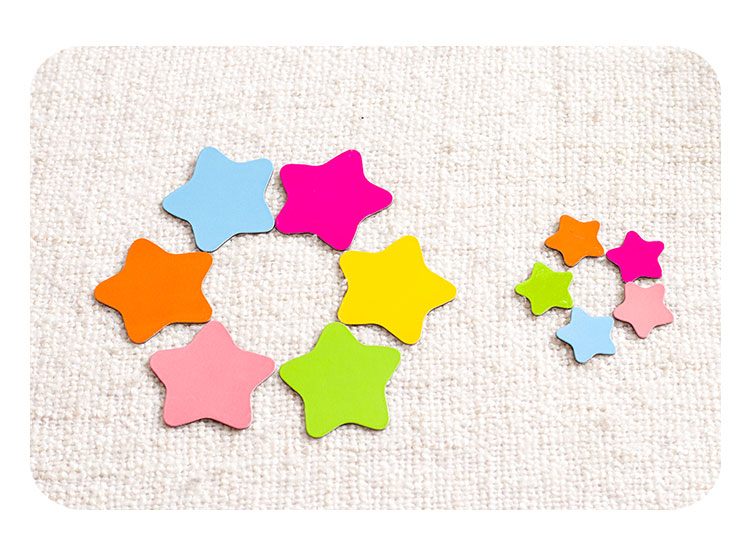 星星磁贴6色贴吸铁石白板五角星磁性贴圆角多色五星磁贴 小号玫红色