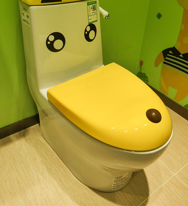 卫浴幼儿园儿童马桶连体虹吸静音座便器坐便器ab1237s儿童马桶配安装