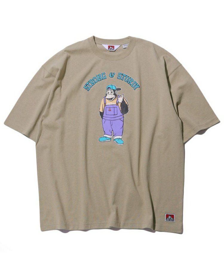 四季良品bendavis潮牌时尚大猩猩印花宽松短袖t恤21ssblack订货s