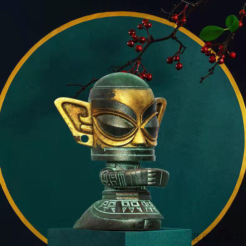 国潮历史博物馆三星堆考古盲盒三星堆文创摆件考古盲盒博物馆神官大立