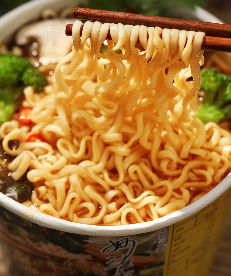 素食斋面112g桶多规格泡面桶装素食面速食方便面纯素斋面蔬菜素食整箱