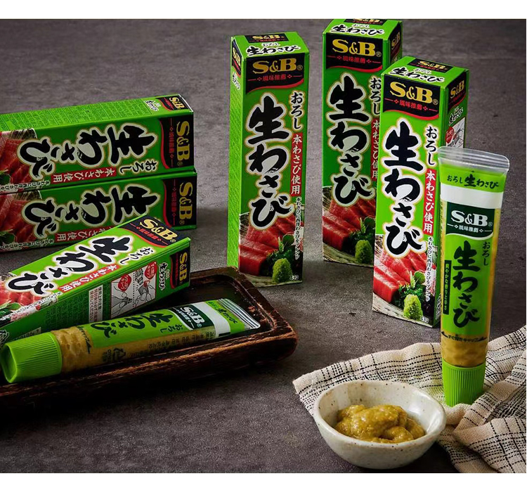 5折日本原装日式调味酱绿芥末酱生蒜和风寿司酱料三文鱼刺身生芥末酱4
