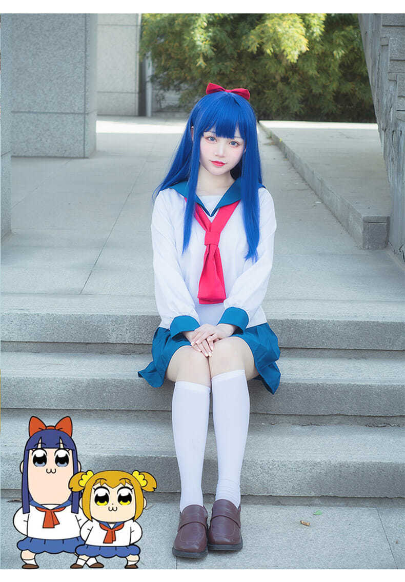 【特价捡漏】pop子和pipi美日常cos服 海军领水手校服cosplay服装假发