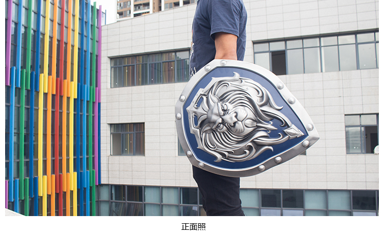 长矛魔界cos道具枪联盟电影莱恩雄狮盾牌未开刃 联盟步兵长矛【图片