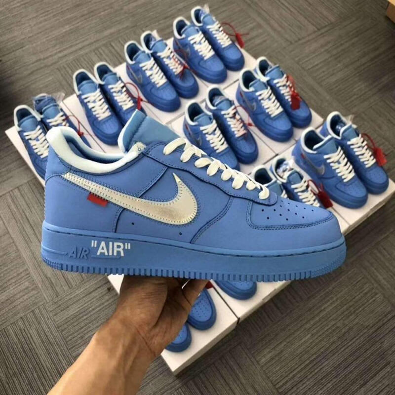 xowaf1mca空军一号联名蓝色艺术馆低帮板鞋男情侣同款休闲鞋黑色44