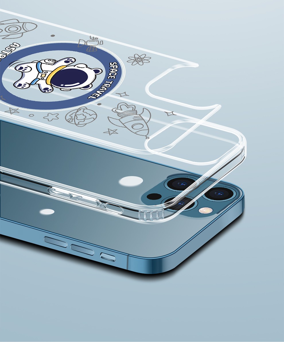 图拉图iphone13手机壳宇航员苹果13promax硅胶防摔磁吸透明mini网红