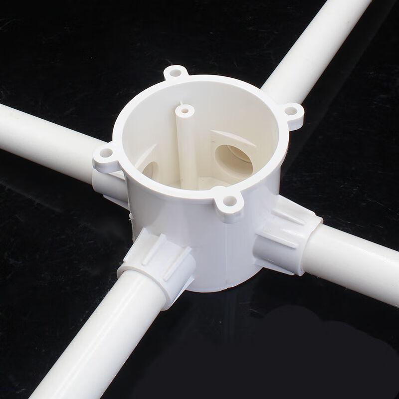 6公分预埋线盒pvc预埋灯头盒86型高深司令盒圆形底盒暗装分线盒定制6