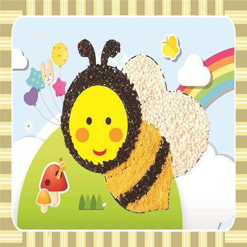 尼勃克 儿童谷物手工画 diy制作豆豆贴画五谷杂粮粘贴画创意diy手工