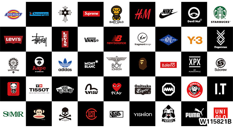 伊尔雅logo潮牌墙纸欧美世界lv商标壁纸包包男女服装店3d定制背景壁画