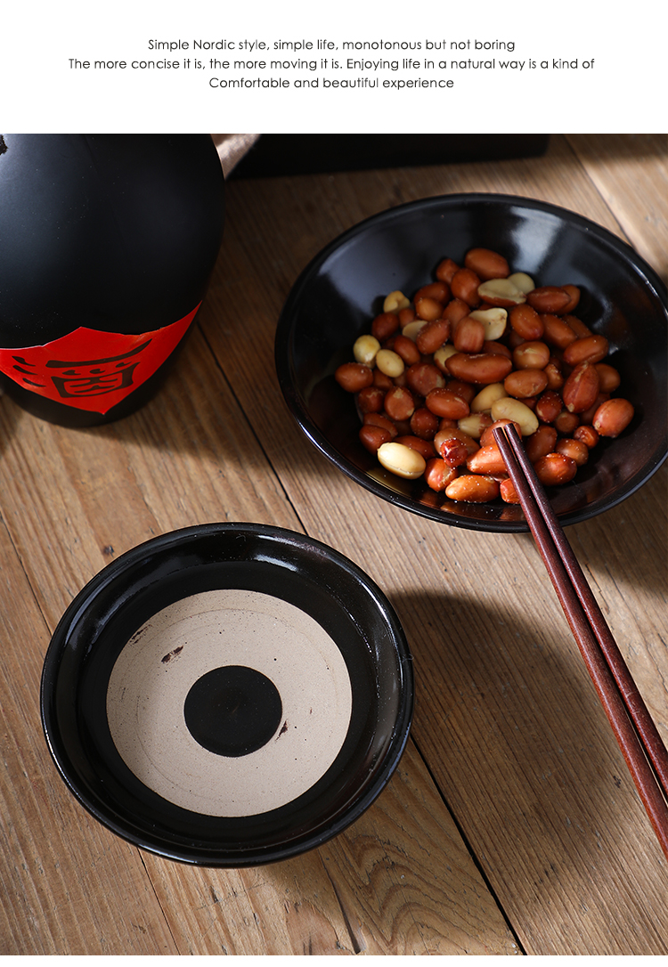 仿古小酒碗 仿古老式土碗古代水浒传摔酒碗粗陶扣肉碗蒸碗家用小酒碗