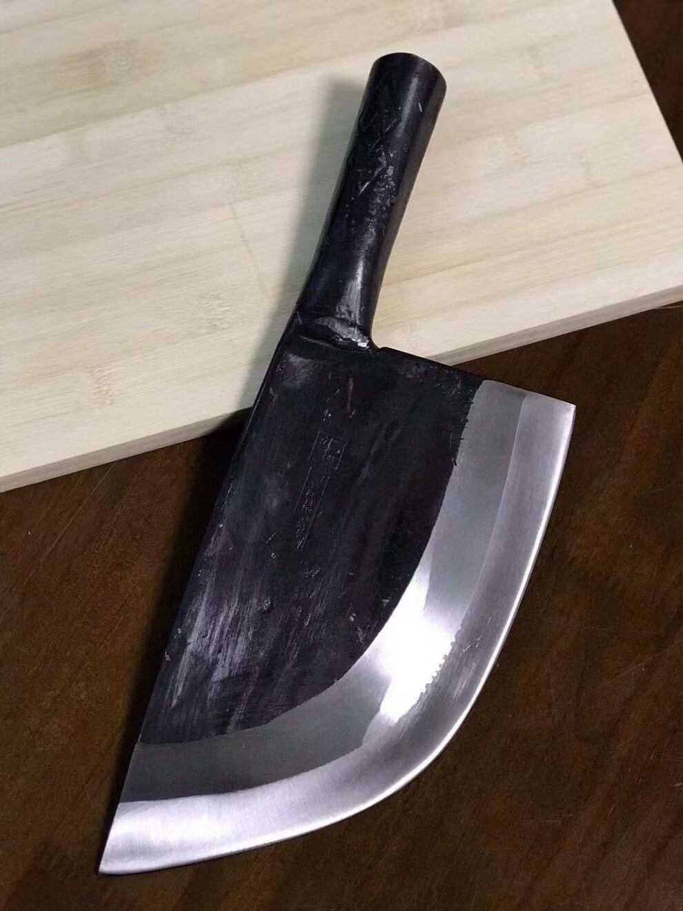 杀猪专用刀骨刀屠夫商用专用斩骨刀加厚手工锻打剁骨刀卖猪肉刀钢柄2