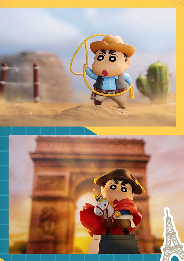 蜡笔小新环游世界2系列盲盒中国舞狮隐藏款情人节生日礼物摆件牙买加