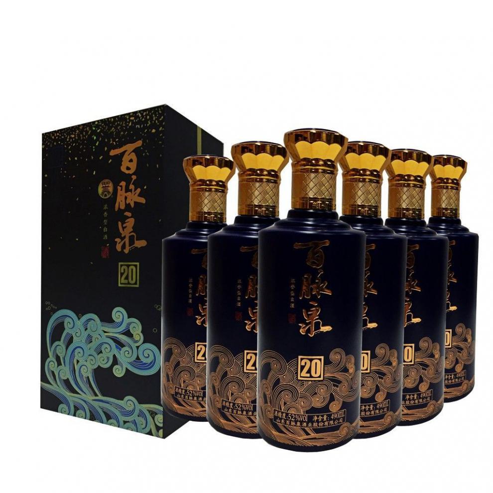 百脉泉酒 490ml 山东济南特产 百脉泉清照52度20生态原浆 清照酒/浓香