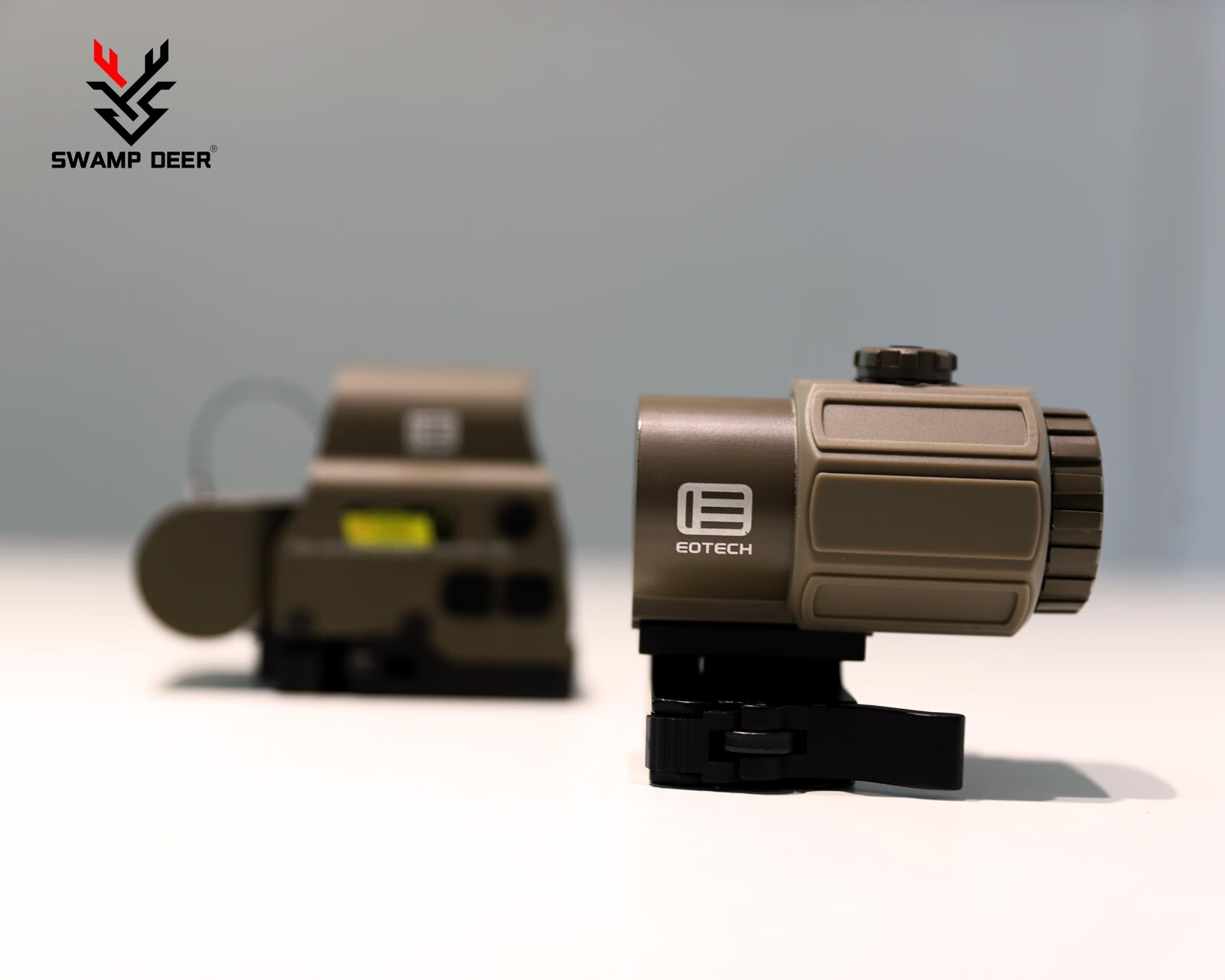 黑夜之星红点沙色558全息g43增倍镜组合瞄准镜十字瞄准镜侧翻快拆全息