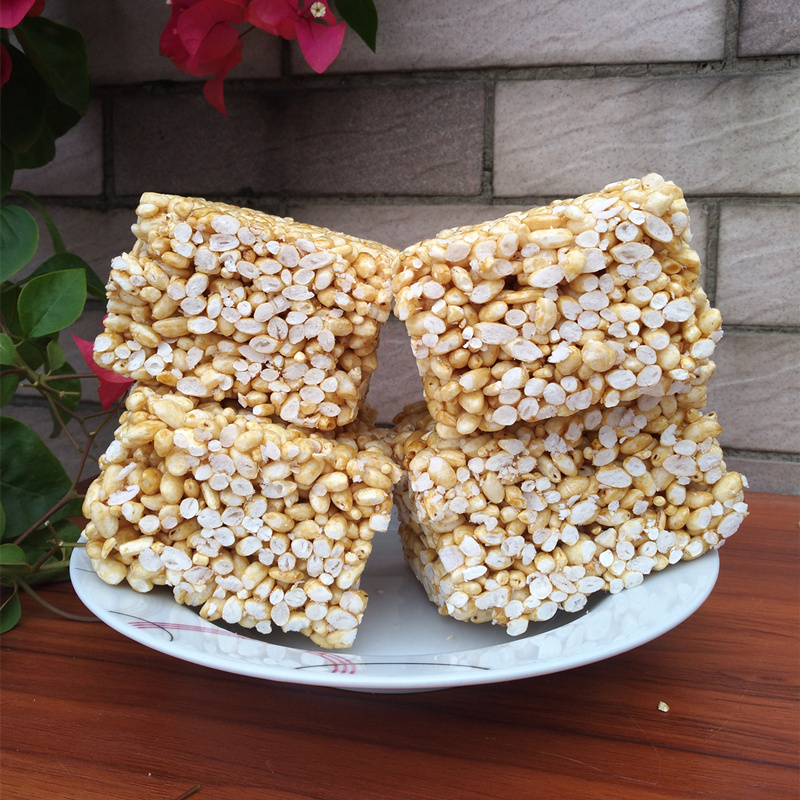 广西特产钦州灵山米花糖爆米花8090传统怀旧童年零食小吃年货长米米花