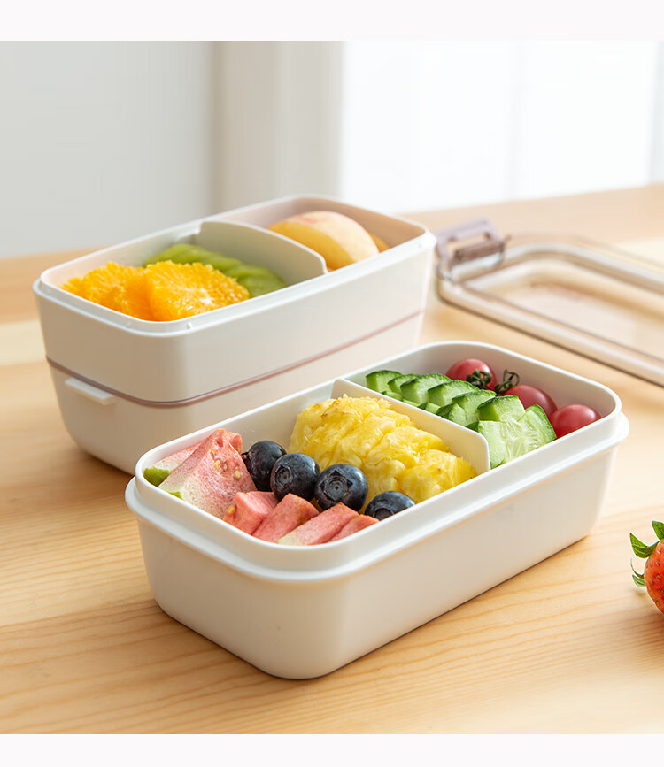 日本学生便携水果盒水果保鲜盒日本asvel外出便携小学生便当盒野餐用