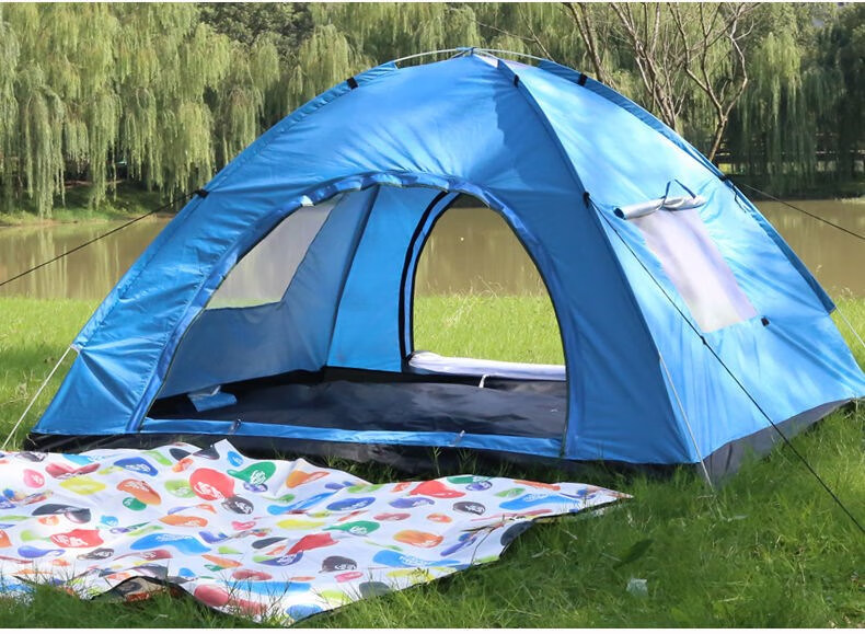 quechua帐篷帐篷户外全自动34野营防雨双单人室内床上保暖成人儿23人