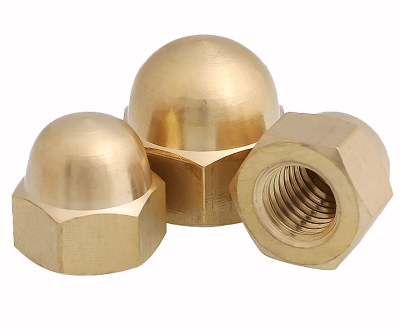 黄铜盖形螺母铜六角盖型螺帽圆盖螺母螺丝帽m4m5m6m8m10m12m16m20m310
