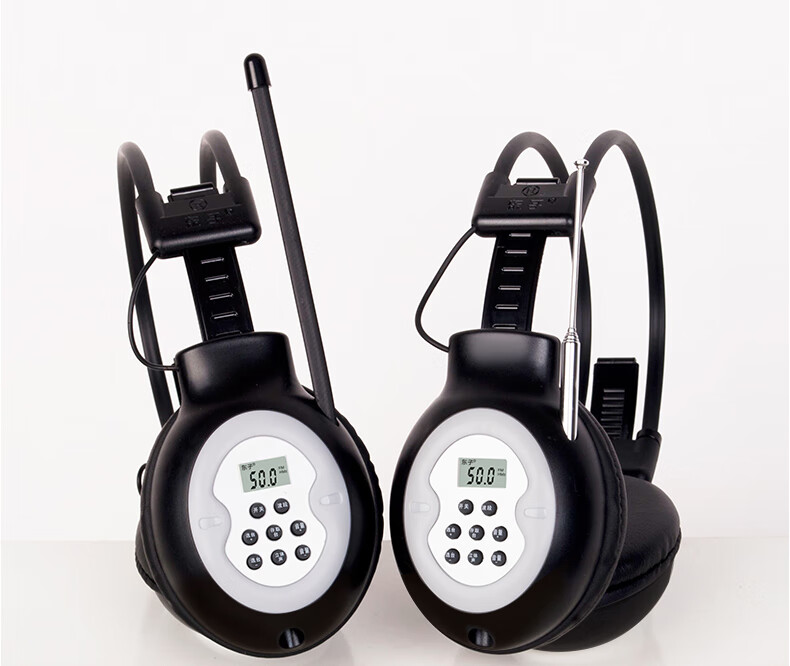 四级听力耳机大学英语四六级fm调频听力考试头戴式无线收音机mdng 黑